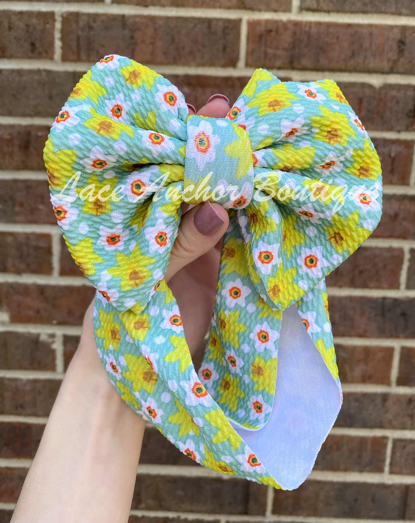 Jonquil Print Hair Bow or Wrap