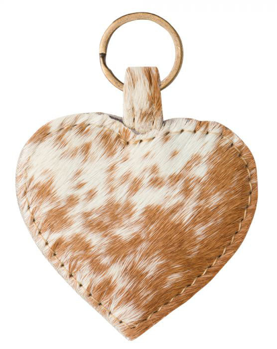 Cow Heart Key Chain