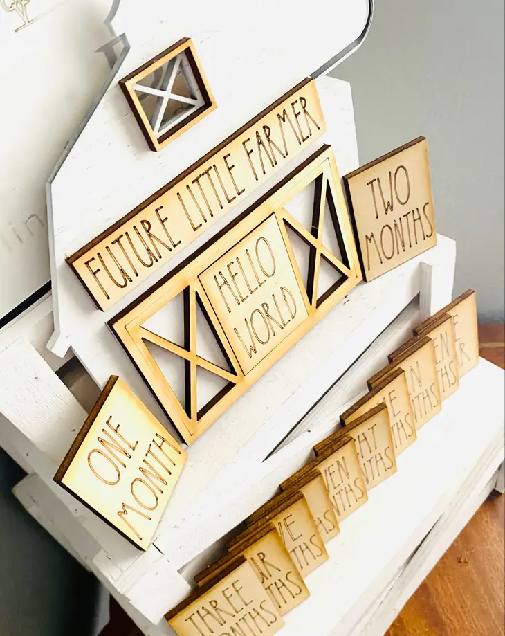 Barn Wooden Milestones