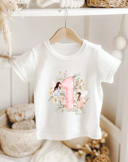 fairy first baby toddler birthday party tee shirt. Pixie infant top.