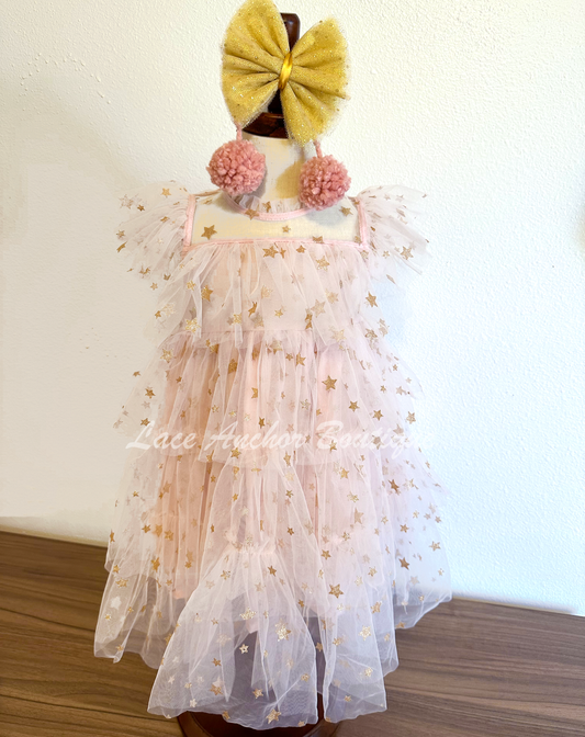 Whitley Pink Star Tulle Dress