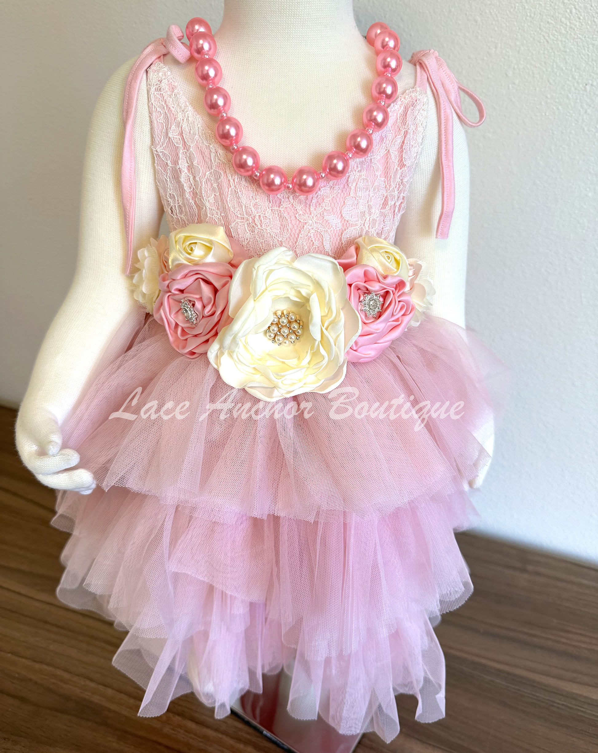 Gabriella Pink Floral Lace Dress The Lace Anchor Gabriella Pink Floral Lace Dress The Lace Anchor
