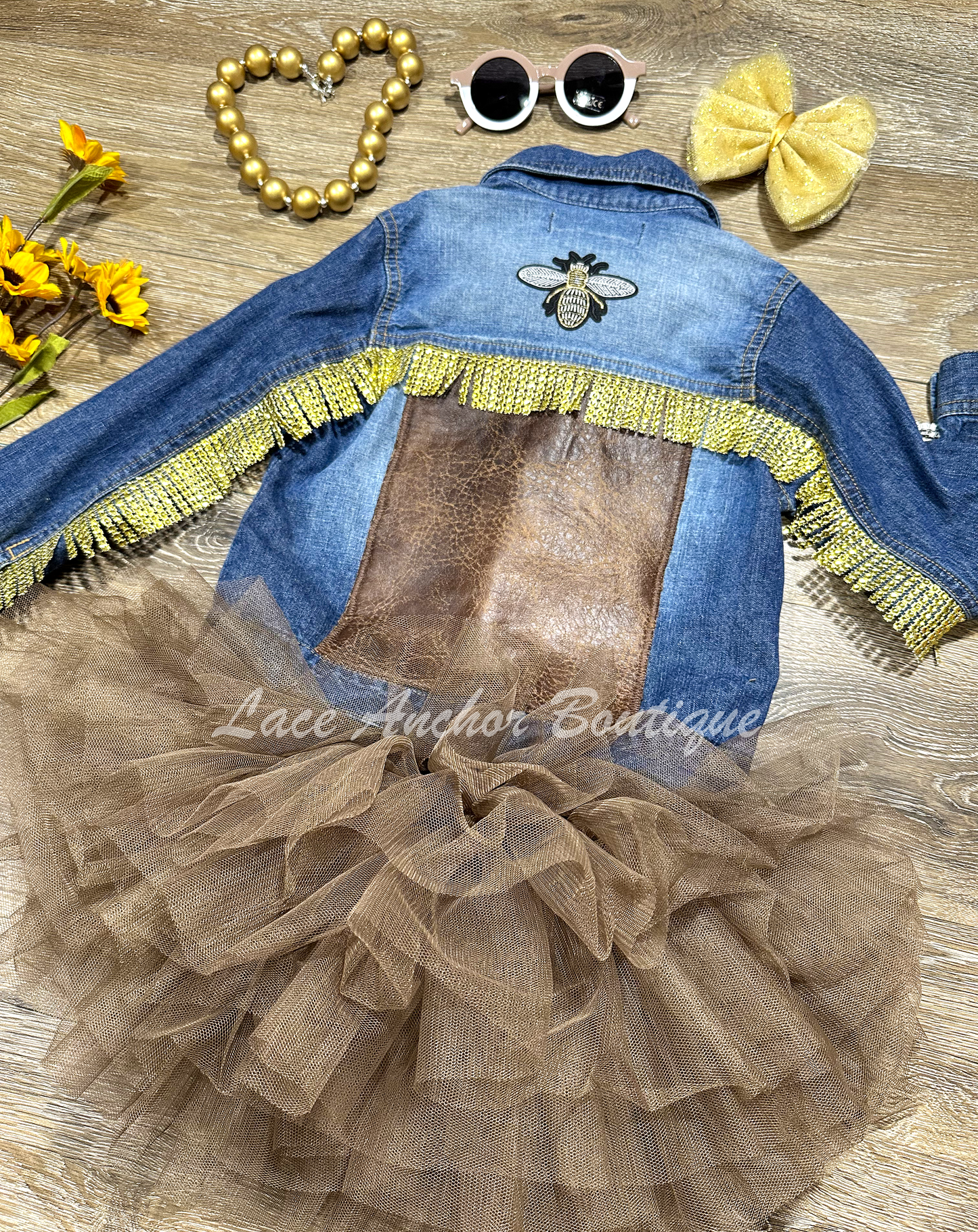 5Y • Rhinestone Fringe Denim Jacket – The Lace Anchor