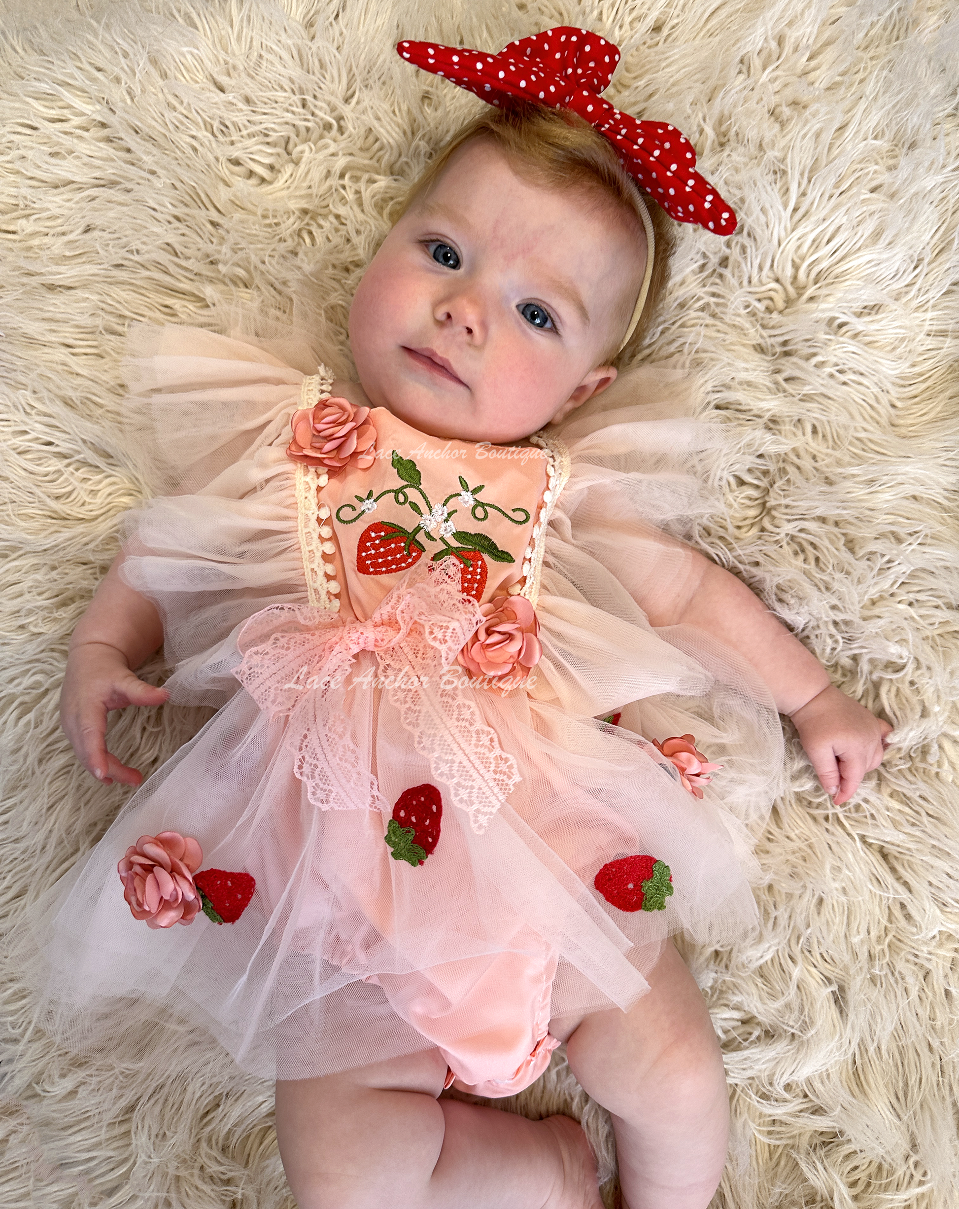 Sydney Strawberry Romper Set The Lace Anchor Sydney Strawberry Romper Set The Lace Anchor
