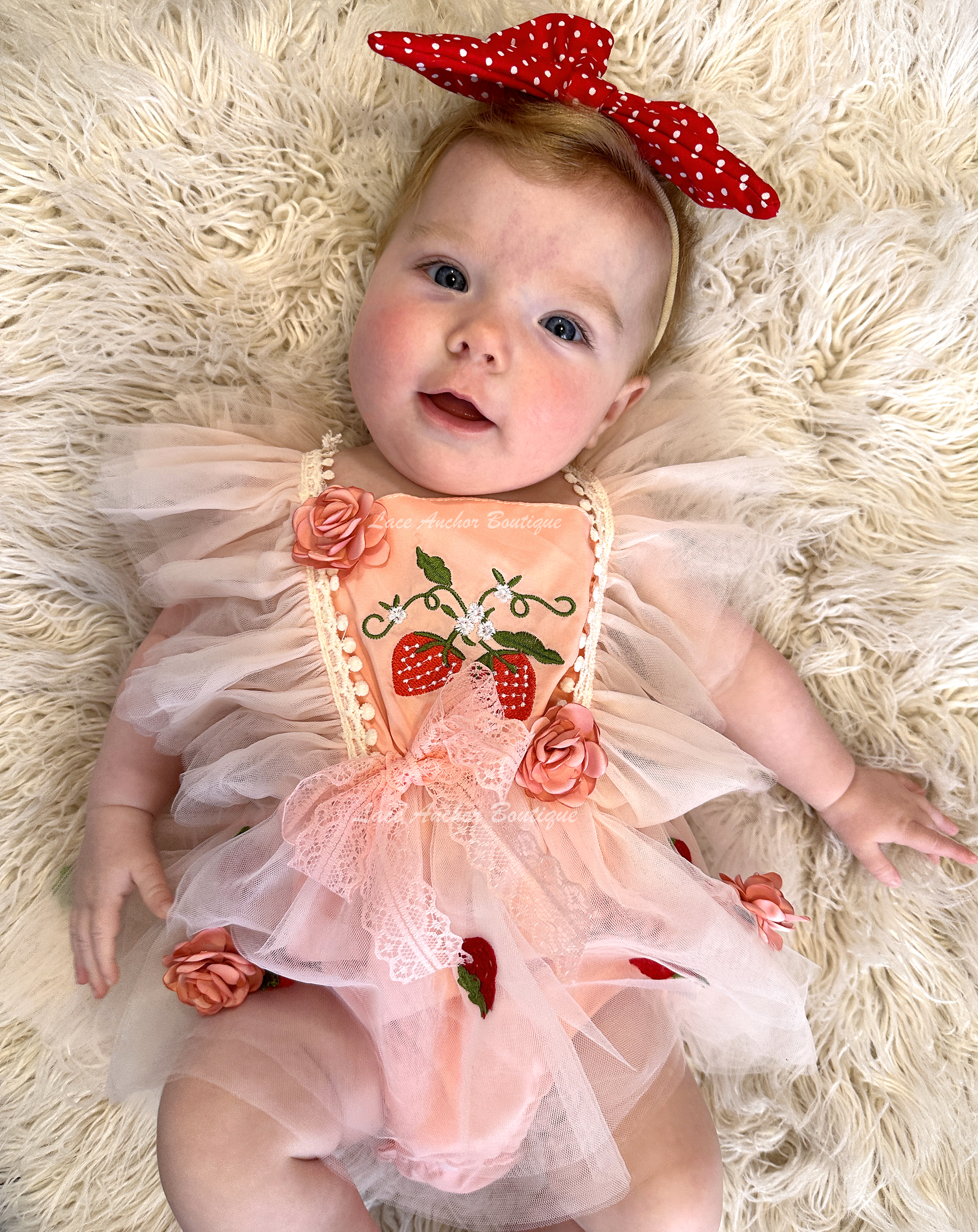 Sydney Strawberry Romper Set – The Lace Anchor
