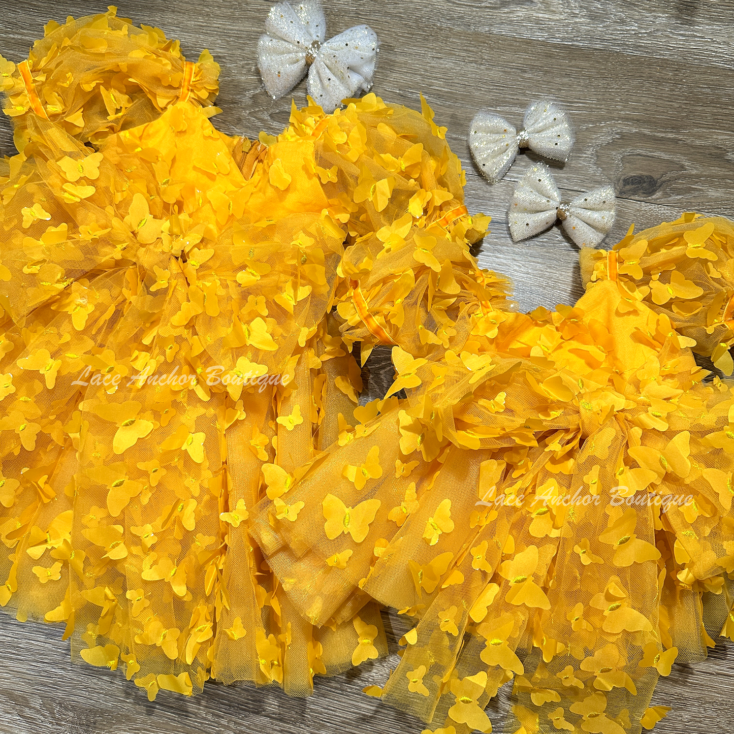 Everley Orange Butterflies Dress or Romper