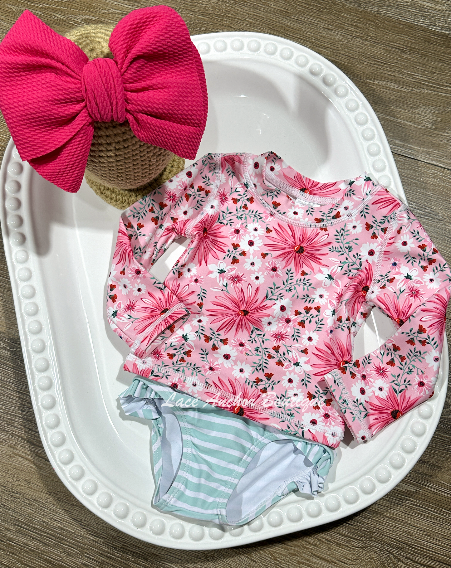 Thrifted | NWT Floral 2PC Swimsuit Set 6-9M