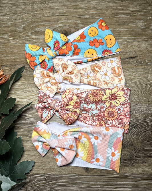 Floral Print Bow Wraps