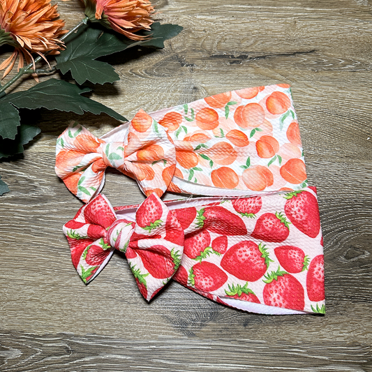 Fruit Print Bow Wraps