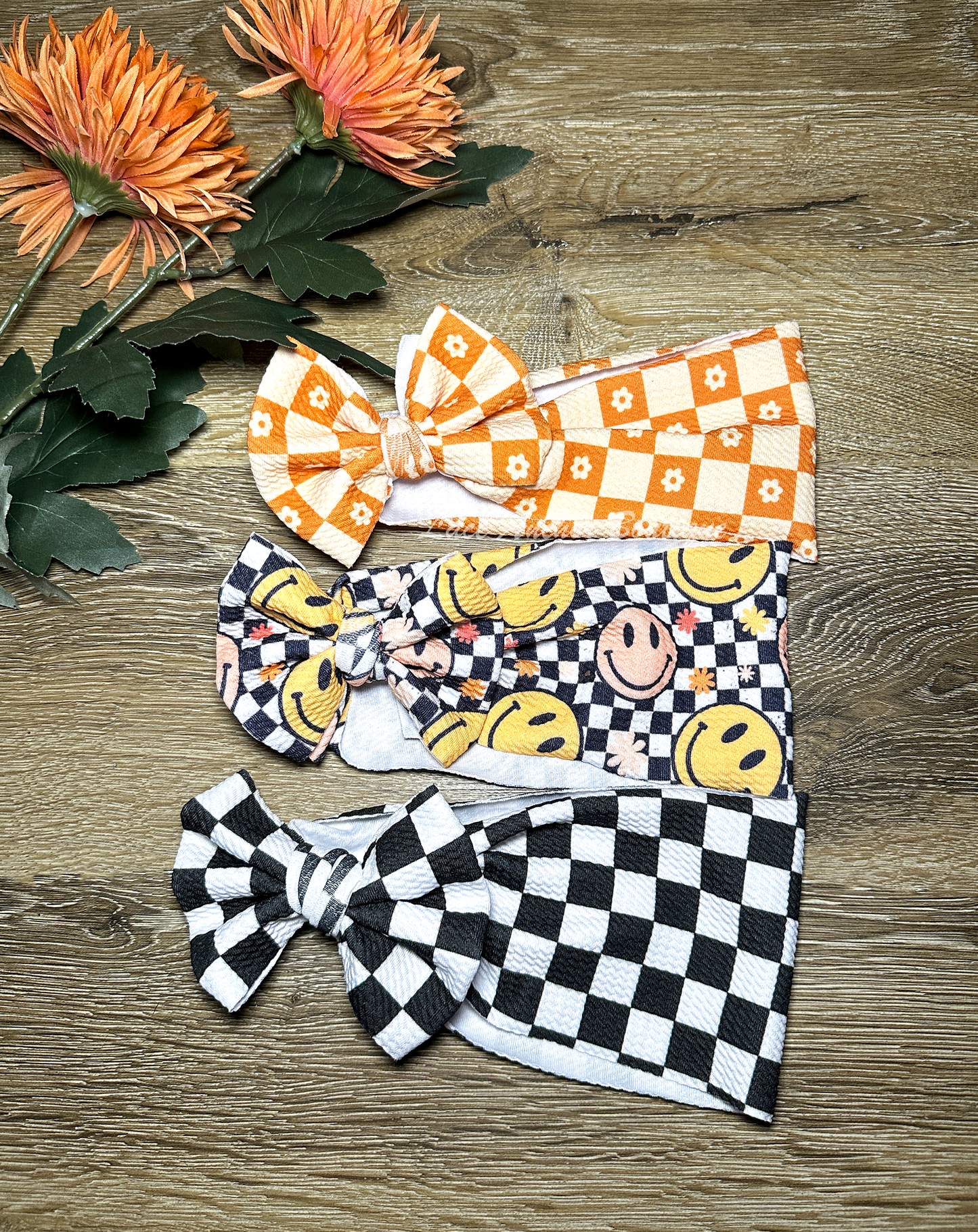 Check Print Bow Wraps