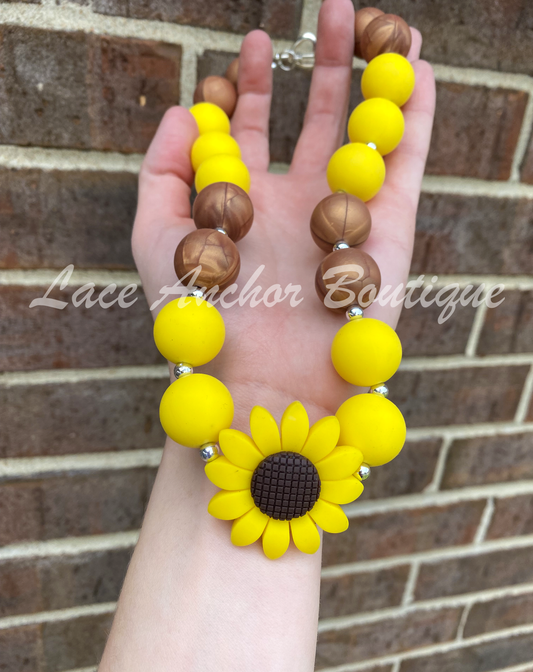 Sunflower Bubble Necklace