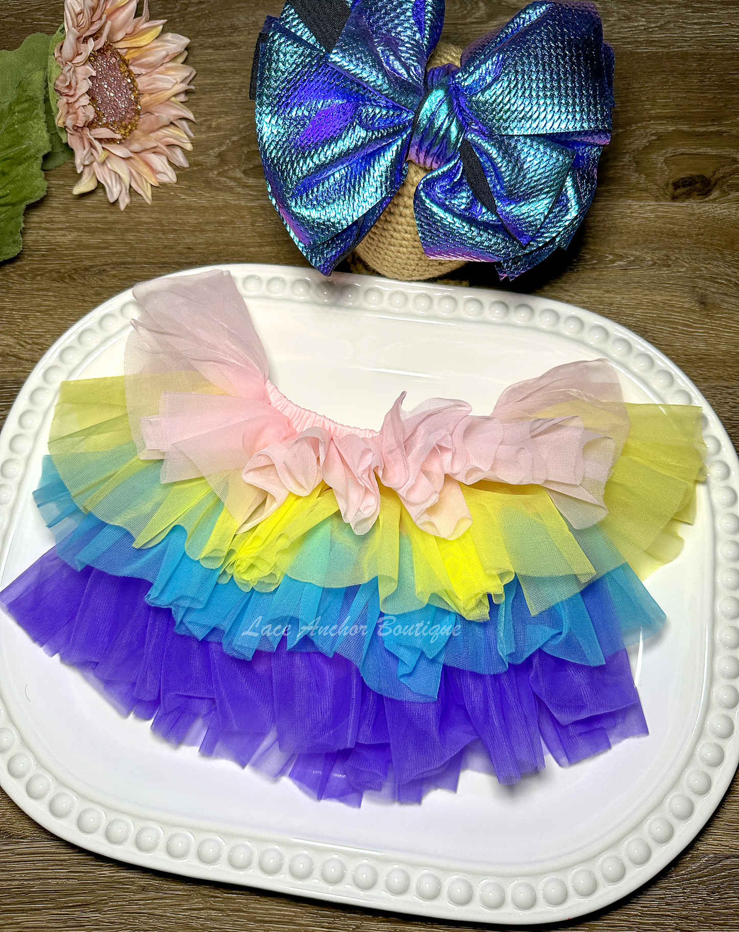 Rainbow Colored Tutu Bummie Skirts