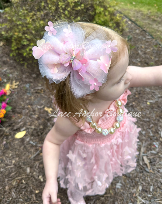 Butterfly Flower Tulle Bows