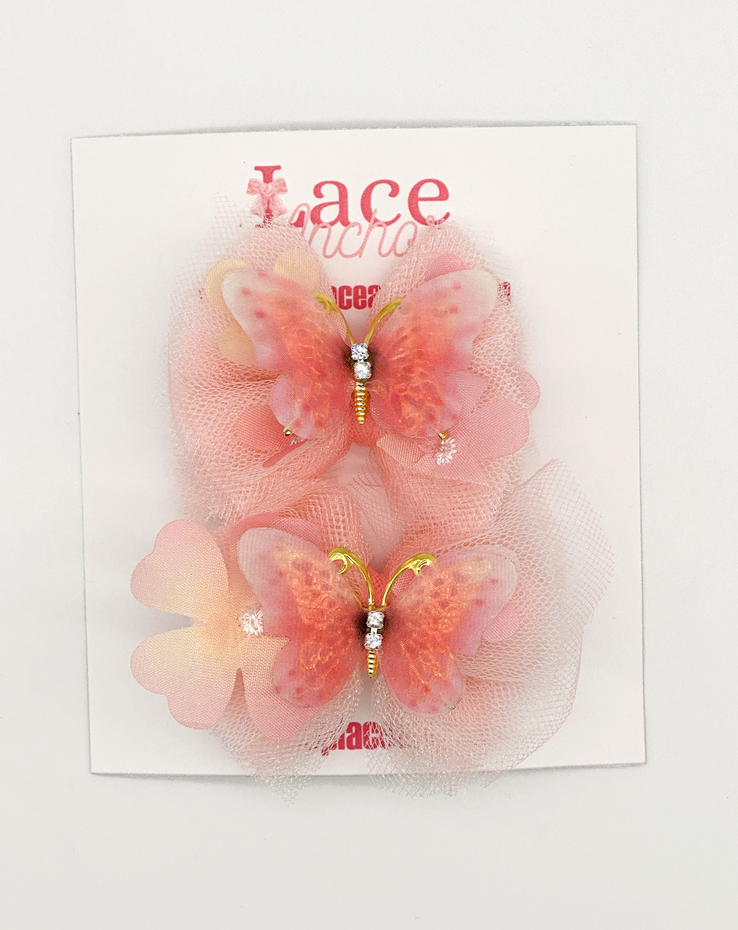 Butterfly Flower Tulle Piggie Bows