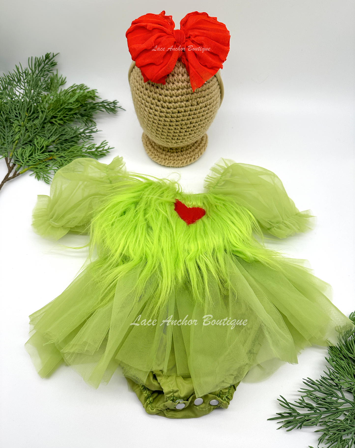 Grinchy Green Romper