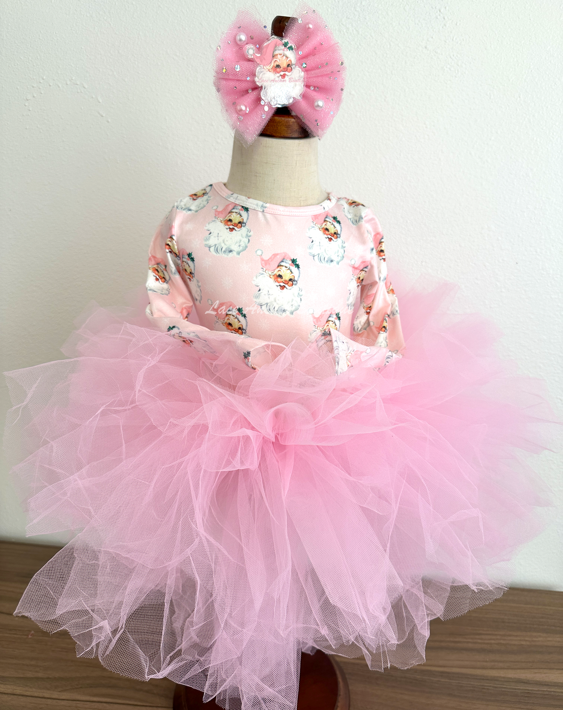 Holly Pink Santa Tutu Dress The Lace Anchor Holly Pink Santa Tutu Dress The Lace Anchor