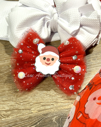 Cindy Lou Santa Red Tulle Bow