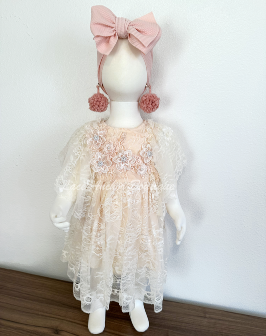 Darian Ivory Lace Dress