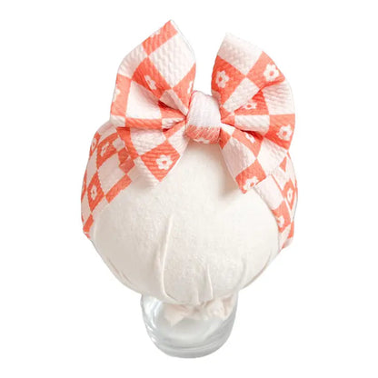 Check Print Bow Wraps