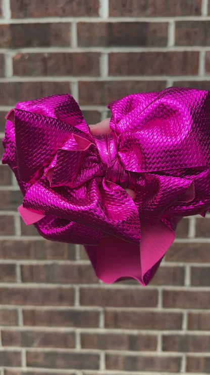 Mega Metallic Pink & Red Bow Wraps