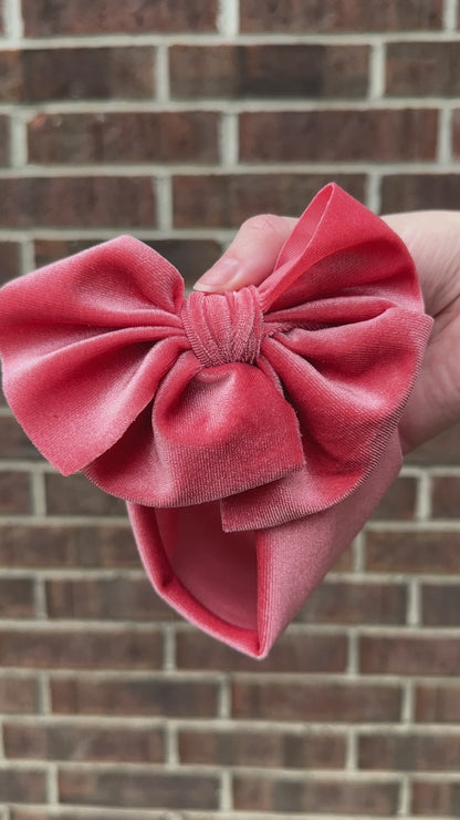 Velvet Bow Wraps - Pinks