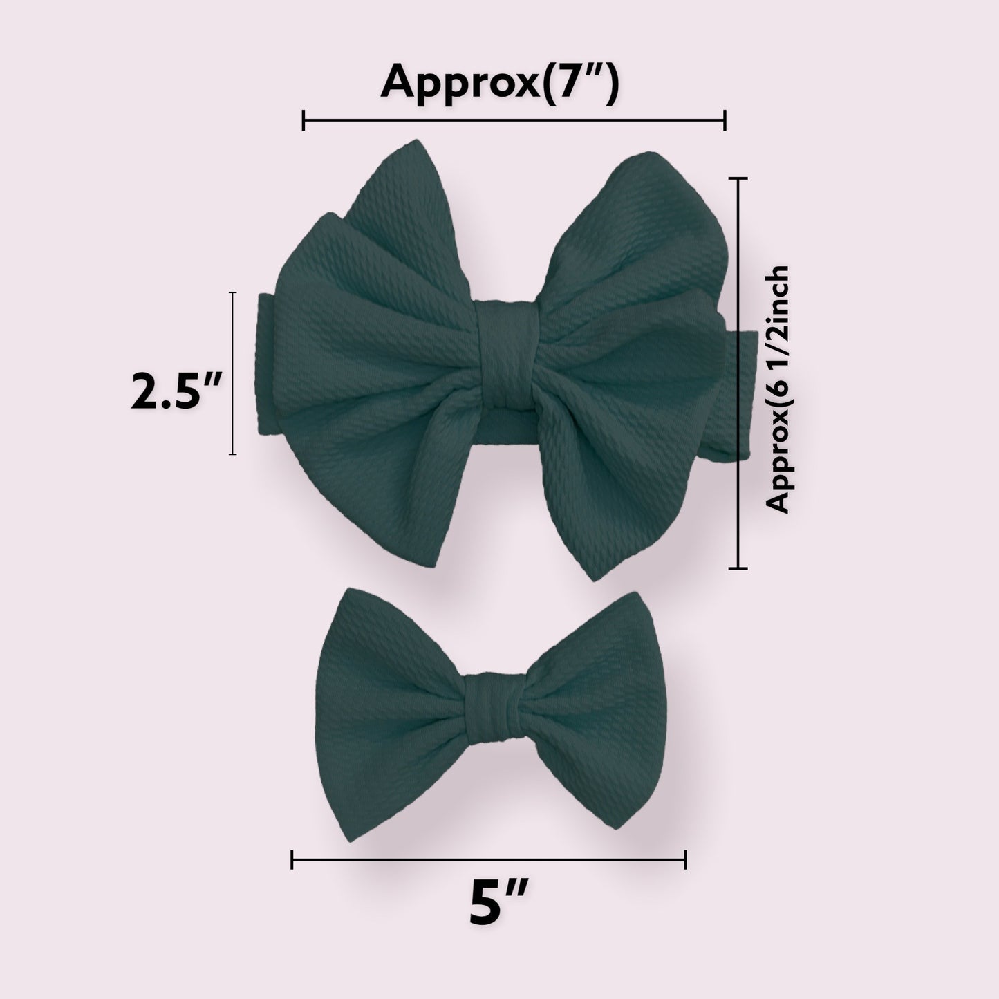 Solid Bow Hair Clips