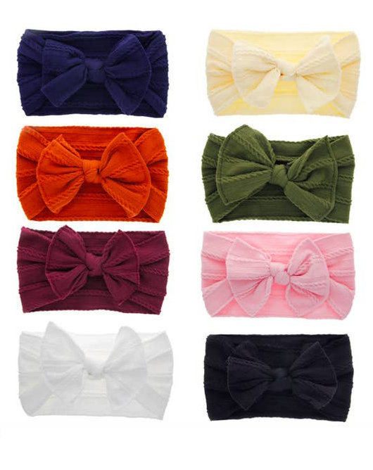 baby toddler girls bow multiple color headband