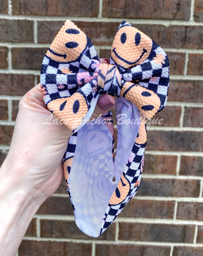 Check Print Bow Wraps