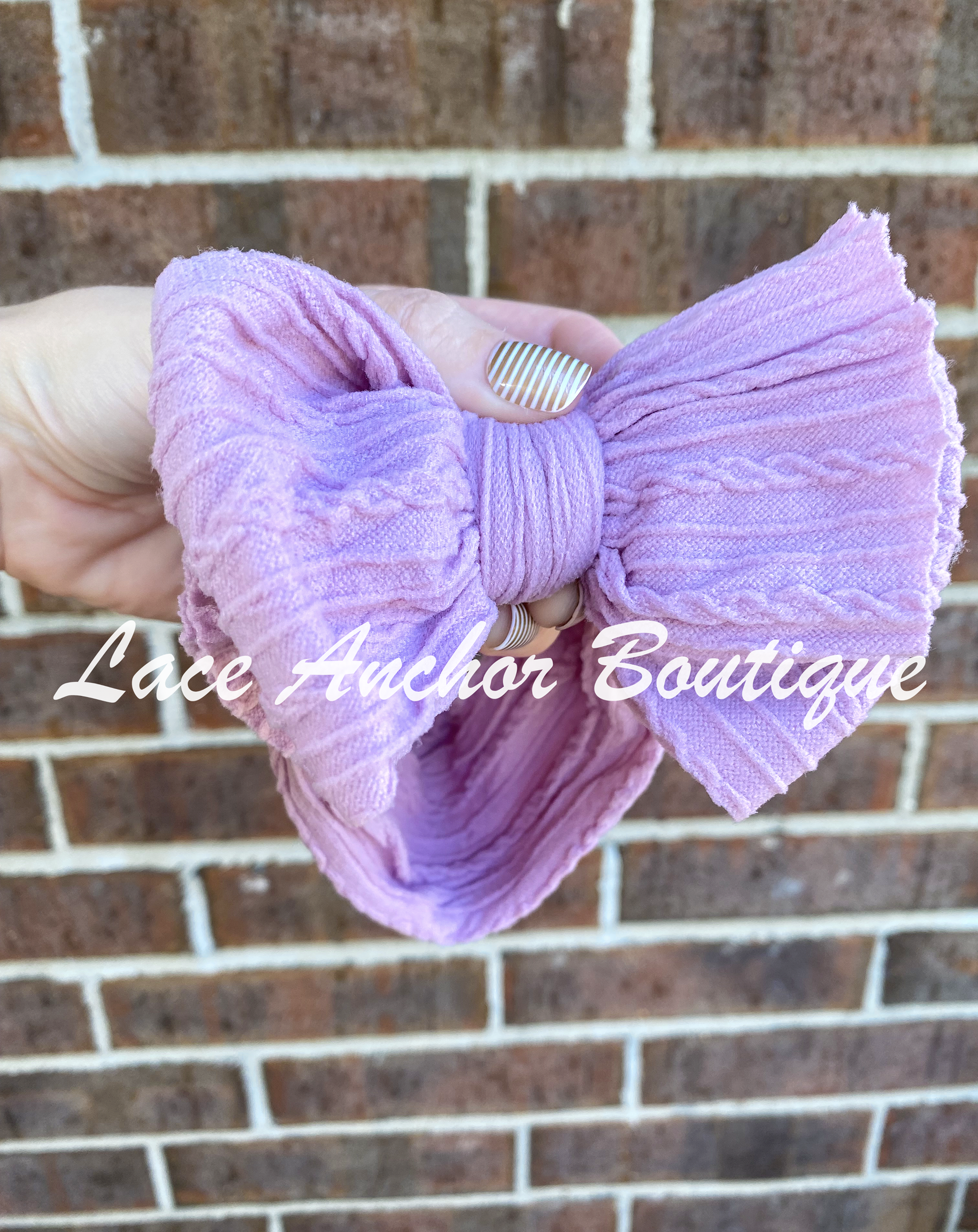 baby toddler lilac purple color knitted ribbed headwrap bow - headwrap hair band bow