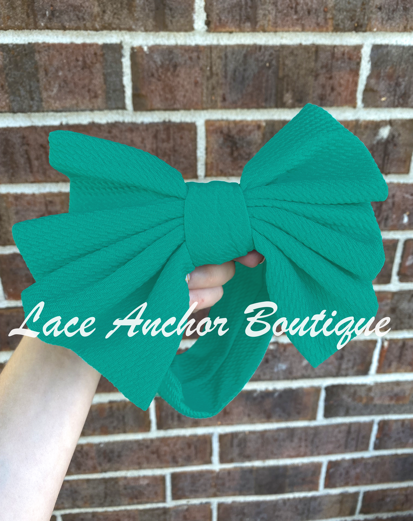 turquoise big baby headwrap bow