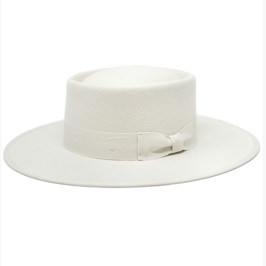 women's ivory felt hat