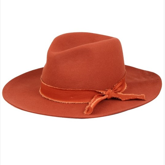 women's copper rust felt hat