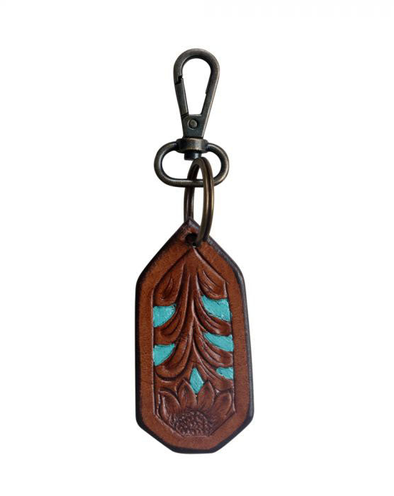 Turquoise Petals Key Chain