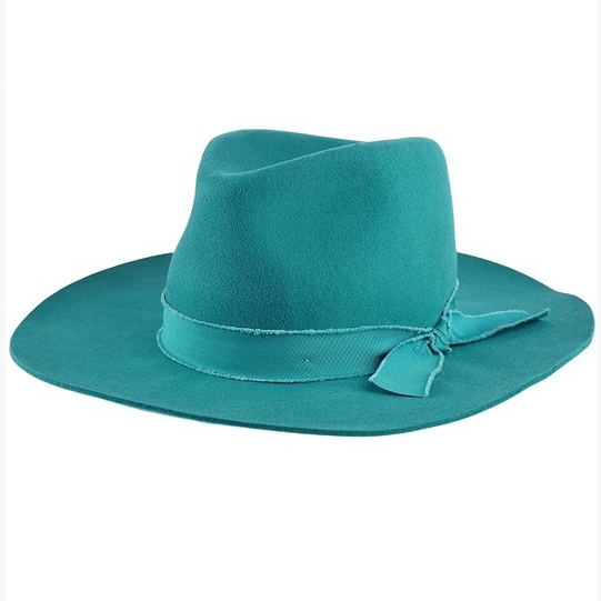 women's teal turquoise felt hat